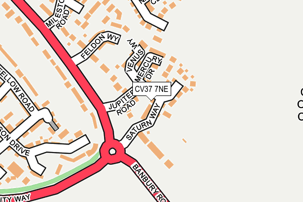 CV37 7NE map - OS OpenMap – Local (Ordnance Survey)