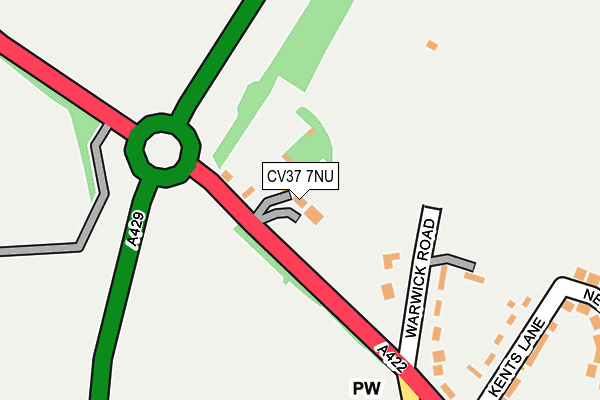 CV37 7NU map - OS OpenMap – Local (Ordnance Survey)