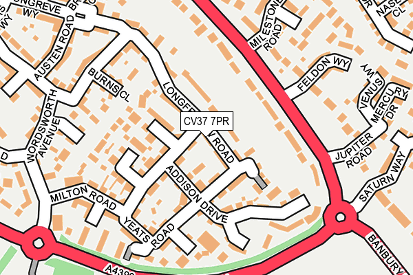 CV37 7PR map - OS OpenMap – Local (Ordnance Survey)