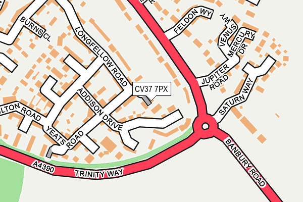CV37 7PX map - OS OpenMap – Local (Ordnance Survey)