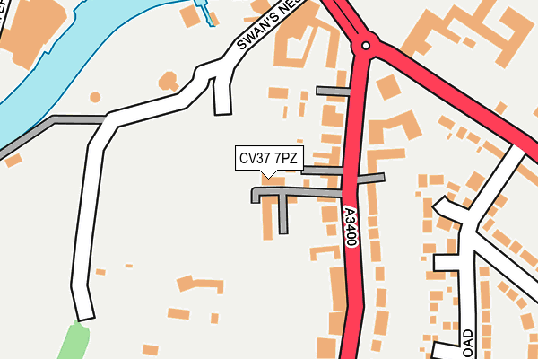 CV37 7PZ map - OS OpenMap – Local (Ordnance Survey)