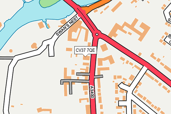 CV37 7QE map - OS OpenMap – Local (Ordnance Survey)