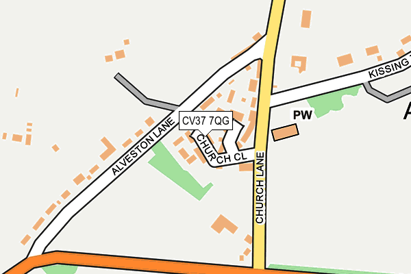 CV37 7QG map - OS OpenMap – Local (Ordnance Survey)