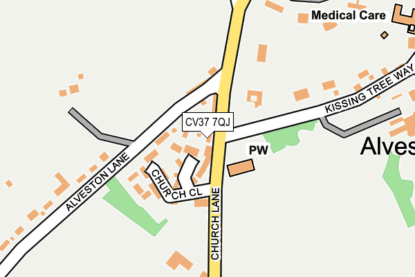 CV37 7QJ map - OS OpenMap – Local (Ordnance Survey)