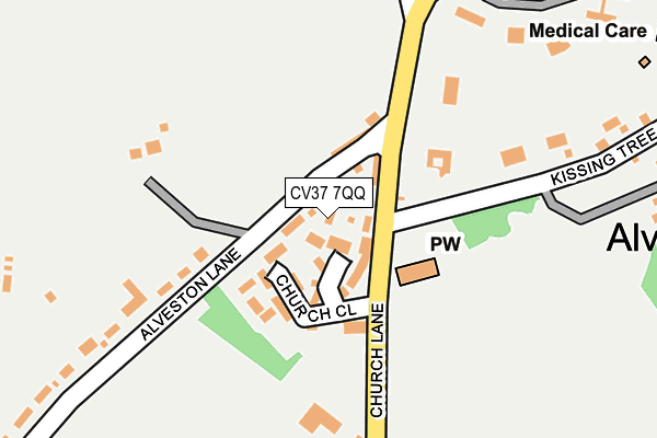 CV37 7QQ map - OS OpenMap – Local (Ordnance Survey)