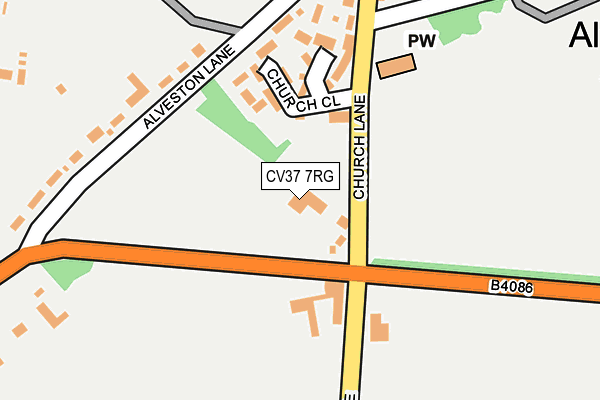 CV37 7RG map - OS OpenMap – Local (Ordnance Survey)