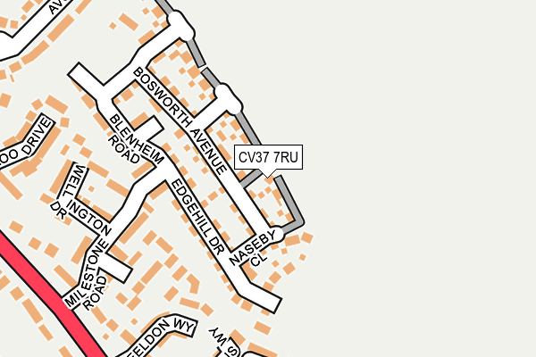 CV37 7RU map - OS OpenMap – Local (Ordnance Survey)