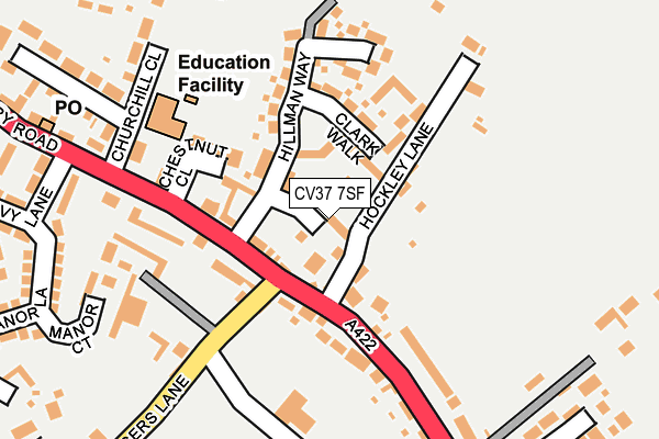 CV37 7SF map - OS OpenMap – Local (Ordnance Survey)