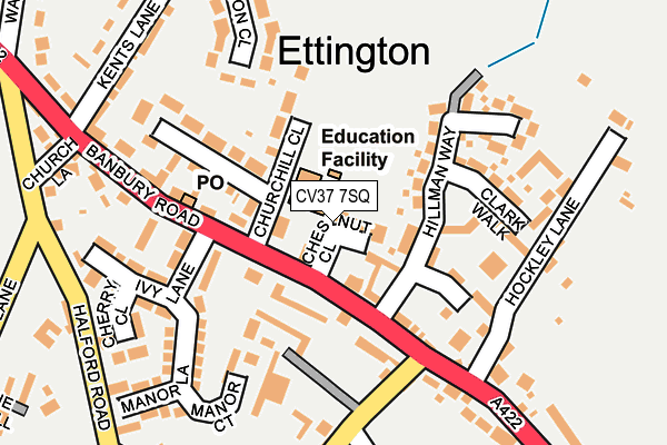 CV37 7SQ map - OS OpenMap – Local (Ordnance Survey)