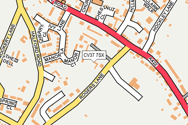 CV37 7SX map - OS OpenMap – Local (Ordnance Survey)
