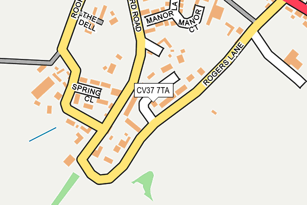 CV37 7TA map - OS OpenMap – Local (Ordnance Survey)