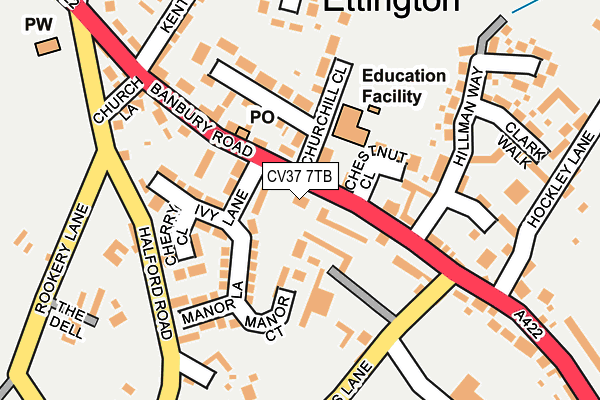 CV37 7TB map - OS OpenMap – Local (Ordnance Survey)