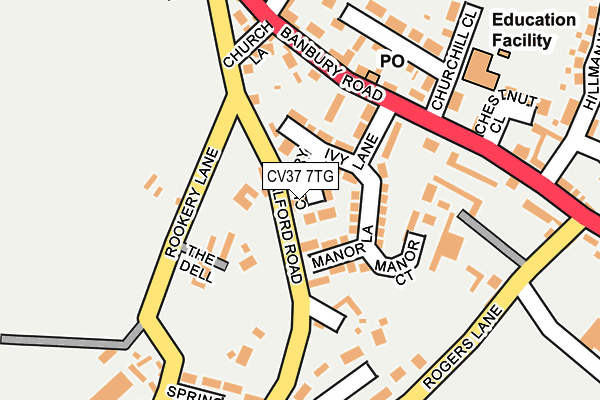 CV37 7TG map - OS OpenMap – Local (Ordnance Survey)