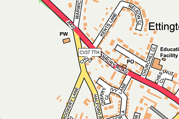 CV37 7TH map - OS OpenMap – Local (Ordnance Survey)