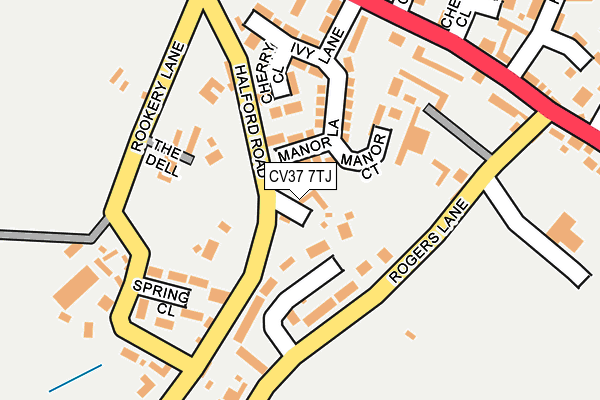 CV37 7TJ map - OS OpenMap – Local (Ordnance Survey)