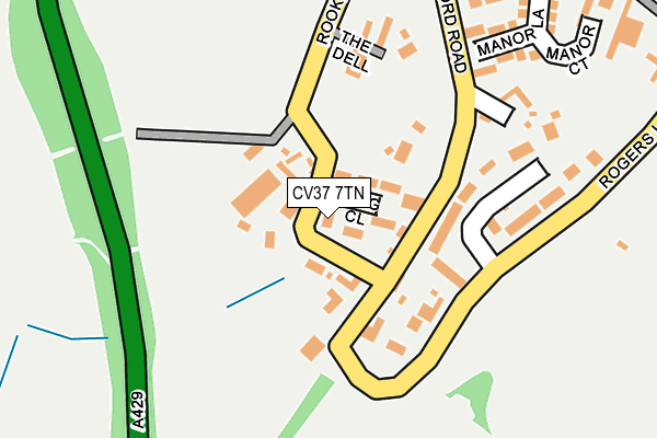 CV37 7TN map - OS OpenMap – Local (Ordnance Survey)