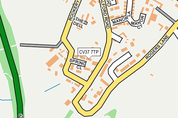CV37 7TP map - OS OpenMap – Local (Ordnance Survey)