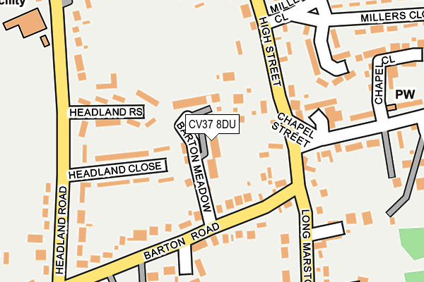 CV37 8DU map - OS OpenMap – Local (Ordnance Survey)