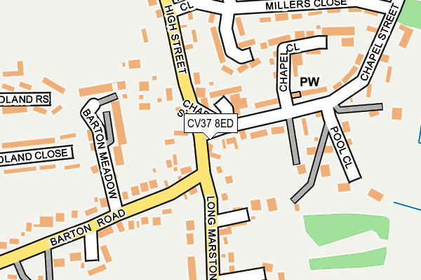 CV37 8ED map - OS OpenMap – Local (Ordnance Survey)