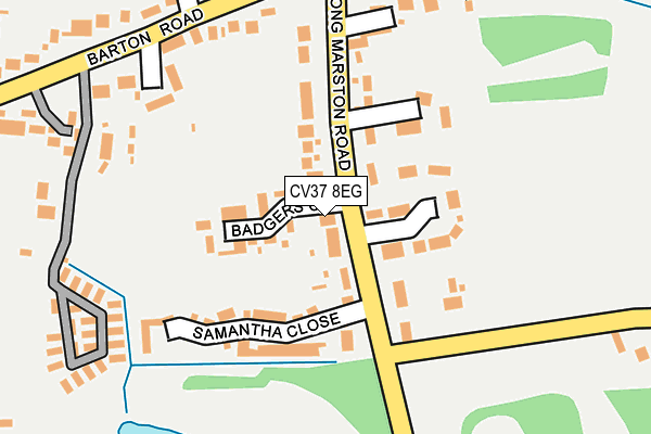 CV37 8EG map - OS OpenMap – Local (Ordnance Survey)