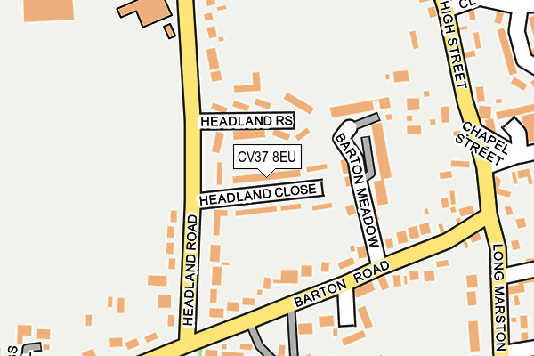 CV37 8EU map - OS OpenMap – Local (Ordnance Survey)