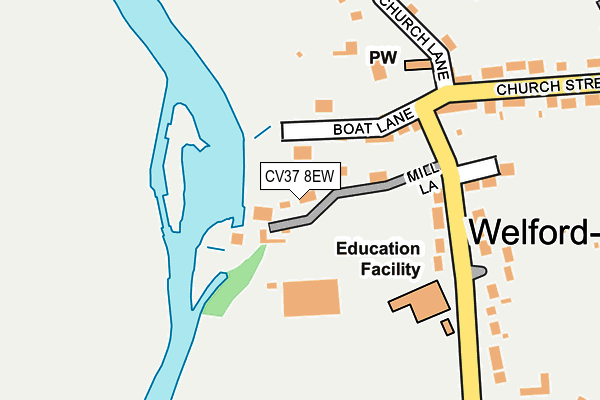 CV37 8EW map - OS OpenMap – Local (Ordnance Survey)