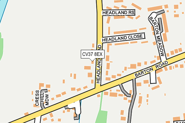 CV37 8EX map - OS OpenMap – Local (Ordnance Survey)