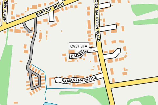 CV37 8FA map - OS OpenMap – Local (Ordnance Survey)