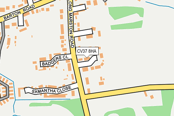 CV37 8HA map - OS OpenMap – Local (Ordnance Survey)