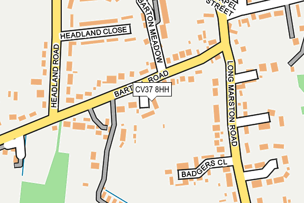 CV37 8HH map - OS OpenMap – Local (Ordnance Survey)