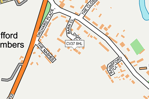 CV37 8HL map - OS OpenMap – Local (Ordnance Survey)