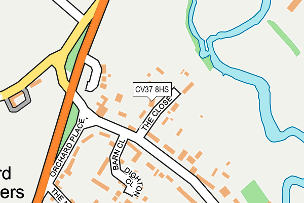 CV37 8HS map - OS OpenMap – Local (Ordnance Survey)