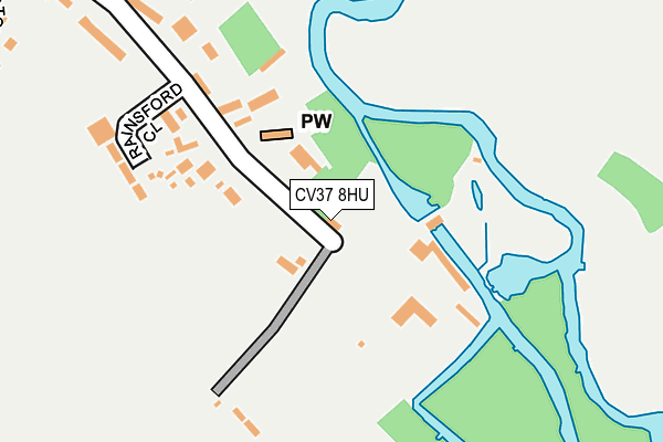 CV37 8HU map - OS OpenMap – Local (Ordnance Survey)