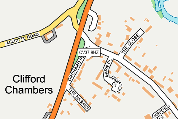 CV37 8HZ map - OS OpenMap – Local (Ordnance Survey)