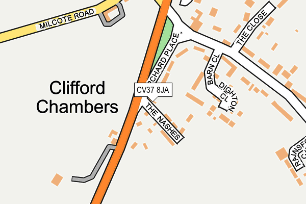 CV37 8JA map - OS OpenMap – Local (Ordnance Survey)