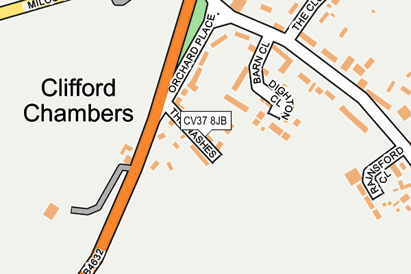 CV37 8JB map - OS OpenMap – Local (Ordnance Survey)