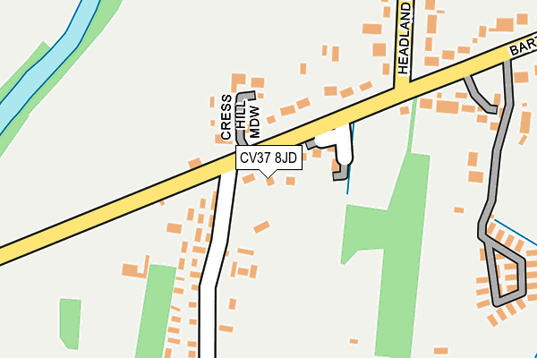 CV37 8JD map - OS OpenMap – Local (Ordnance Survey)