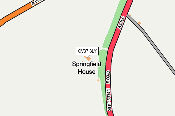 CV37 8LY map - OS OpenMap – Local (Ordnance Survey)