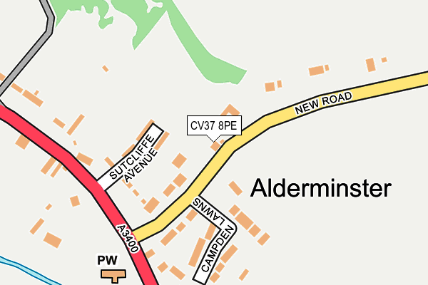 CV37 8PE map - OS OpenMap – Local (Ordnance Survey)