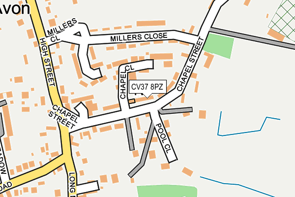 CV37 8PZ map - OS OpenMap – Local (Ordnance Survey)