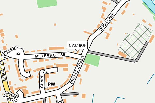 CV37 8QF map - OS OpenMap – Local (Ordnance Survey)