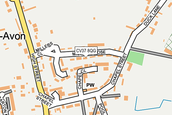 CV37 8QG map - OS OpenMap – Local (Ordnance Survey)
