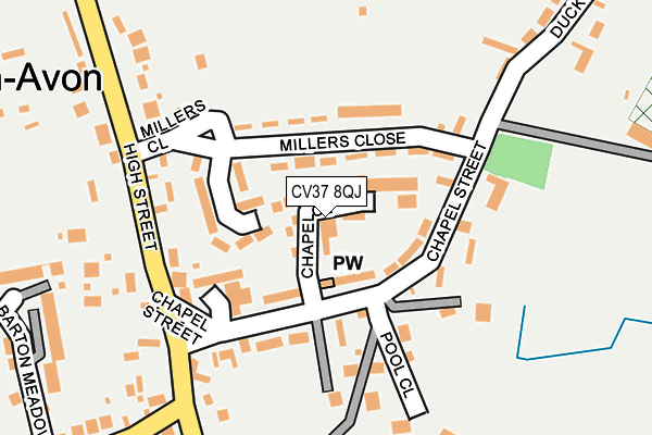 CV37 8QJ map - OS OpenMap – Local (Ordnance Survey)