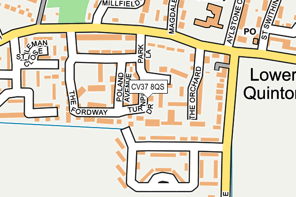 CV37 8QS map - OS OpenMap – Local (Ordnance Survey)