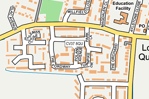 CV37 8QU map - OS OpenMap – Local (Ordnance Survey)