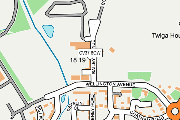 CV37 8QW map - OS OpenMap – Local (Ordnance Survey)