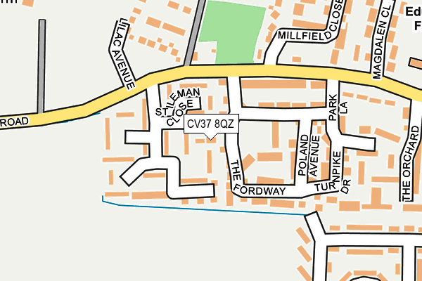 CV37 8QZ map - OS OpenMap – Local (Ordnance Survey)