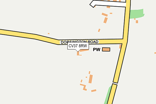 CV37 8RW map - OS OpenMap – Local (Ordnance Survey)