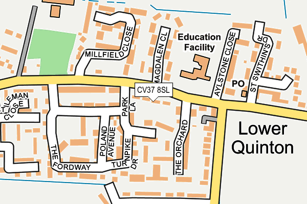 CV37 8SL map - OS OpenMap – Local (Ordnance Survey)