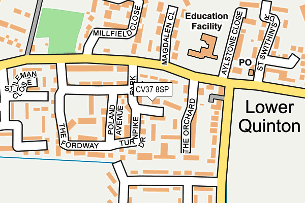 CV37 8SP map - OS OpenMap – Local (Ordnance Survey)